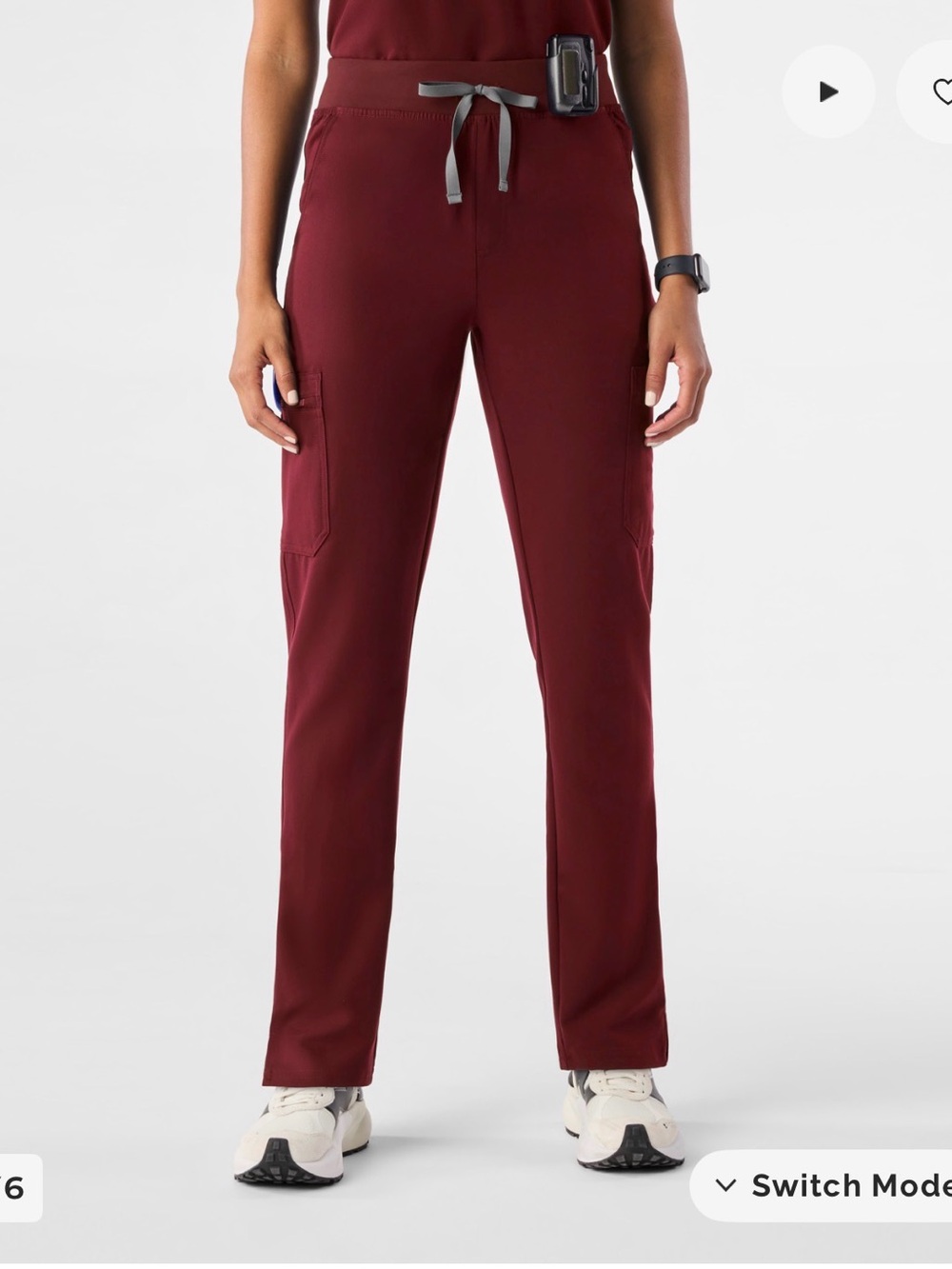 Women’s Maroon Yola Skinny Scrub Pants